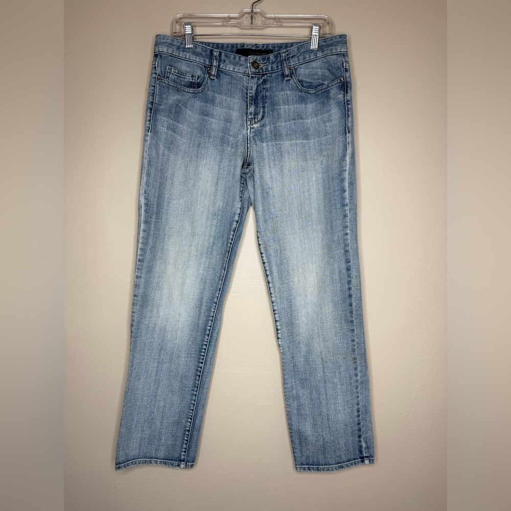 Calvin Klein Boyfriend Style Jeans Light Blue Wash Five Pocket Size 10